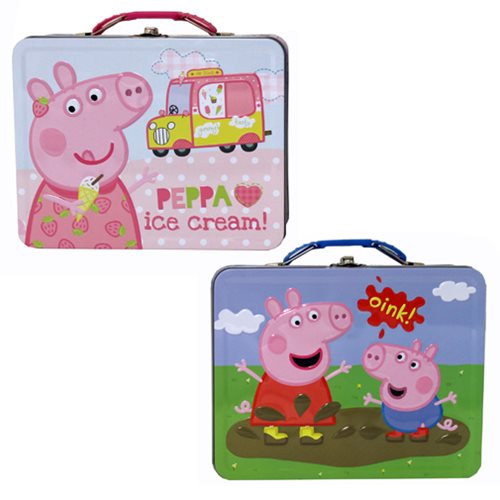 Peppa Pig Large Carry All Embossed Tin Tote Set